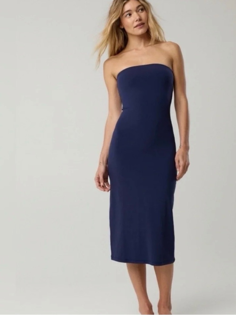 AERIE NWTG Navy blue Strapless Maxi Dress - Picture 5 of 6